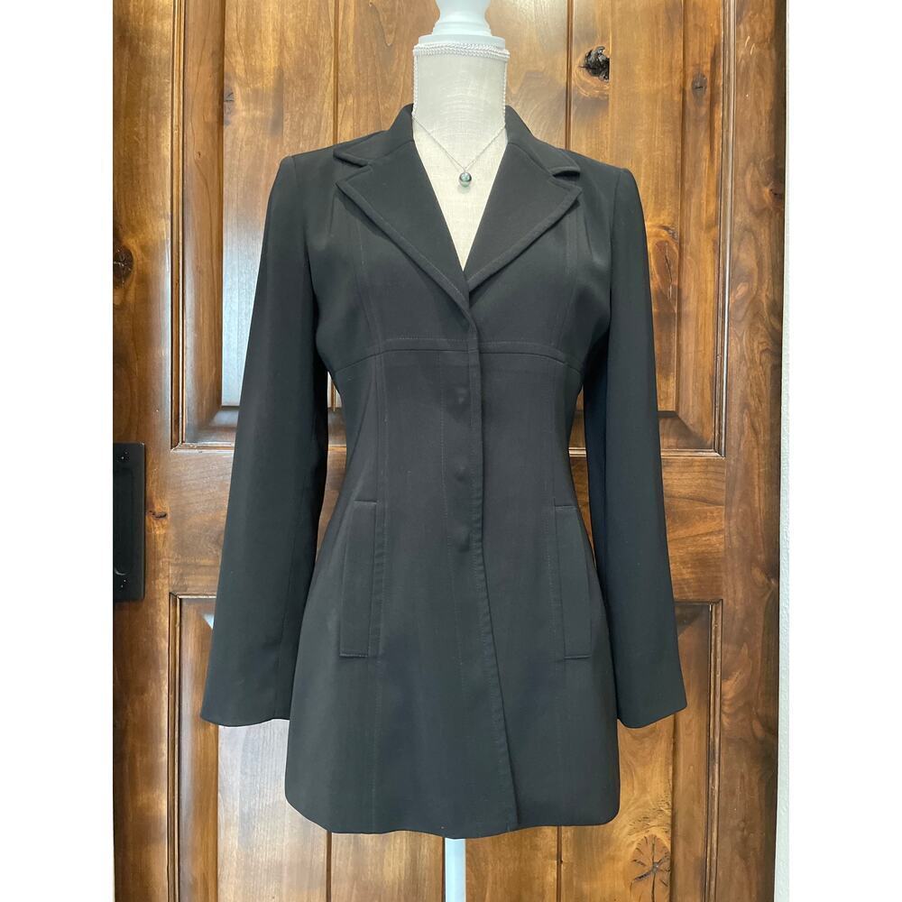 Vintage Bebe Women’s Blazer Jacket in Black size 6.